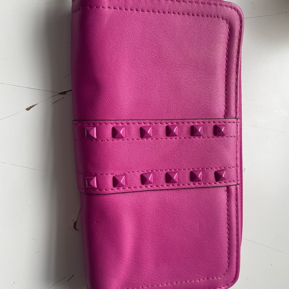 Pink Studded Wallet